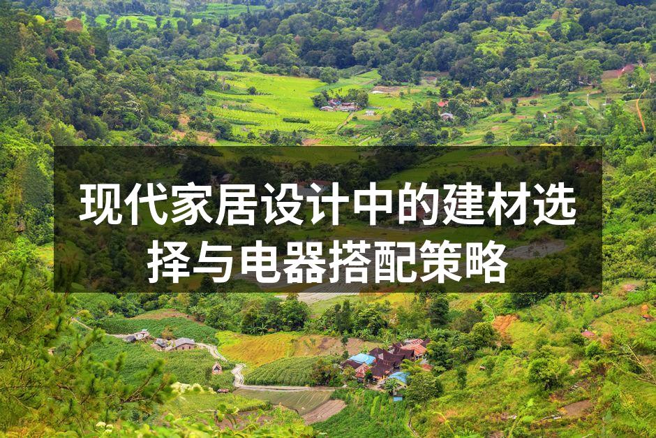 现代家居设计中的建材选择与电器搭配策略