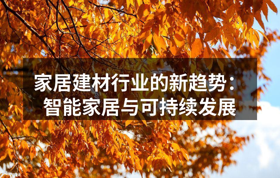 家居建材行业的新趋势：智能家居与可持续发展